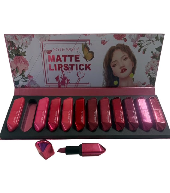 Box a libro 12 rossetti matte 12 tonalità