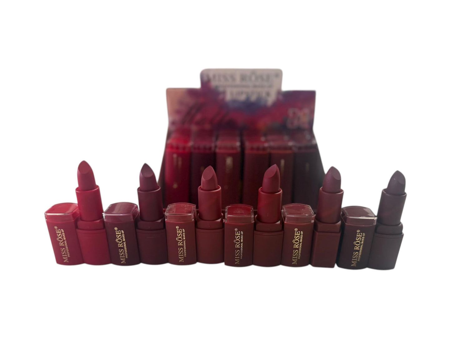 Box 24 pezzi rossetti matte 6 tonalità