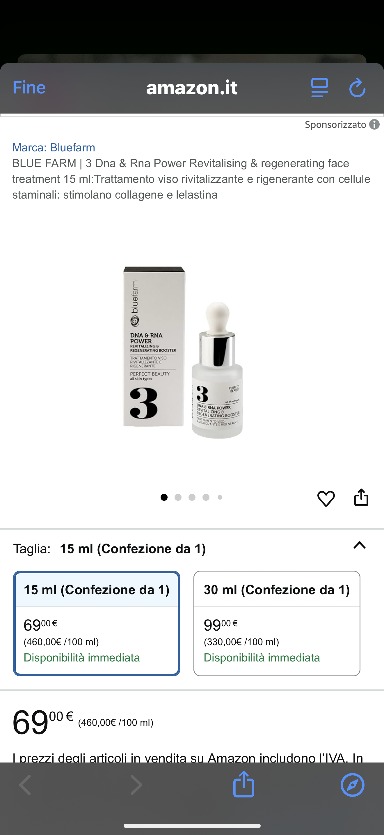 10 pezzi siero viso BLUEFARM DESCRIZIONE NELLE FOTO