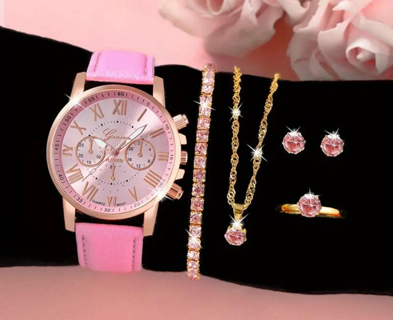 5 Set misti Regalo Donna – Smartwatch o orologio classico + Gioielli