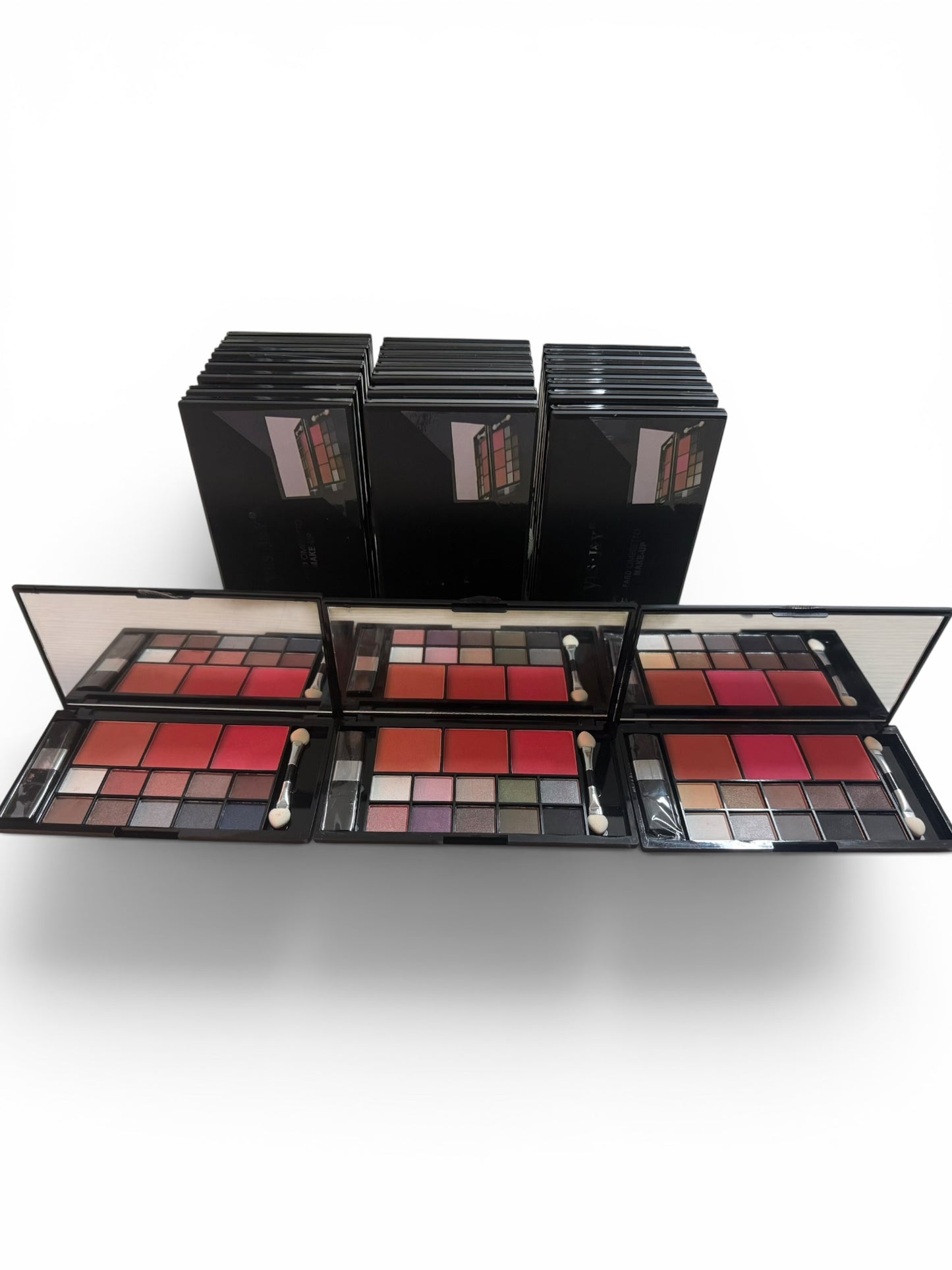 12 palette ombretto 3 modelli con pennello e spolverino