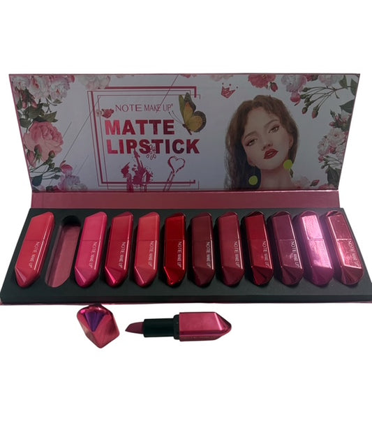 Box a libro 12 rossetti matte 12 tonalità
