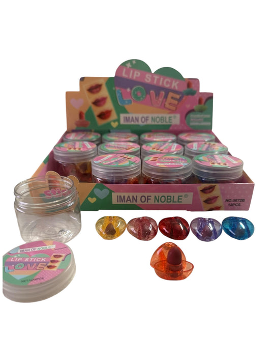Box 12 barattoli con 72 rossetti 6 tonalità