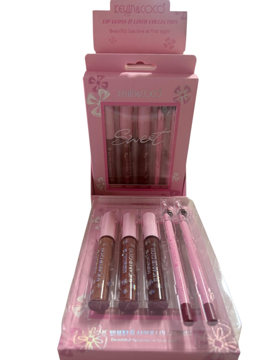 10 Confezione Kevin&Coco Con 3 Lip Matt 3 tonalità 2 matite labbra 2 tonalità con temperino