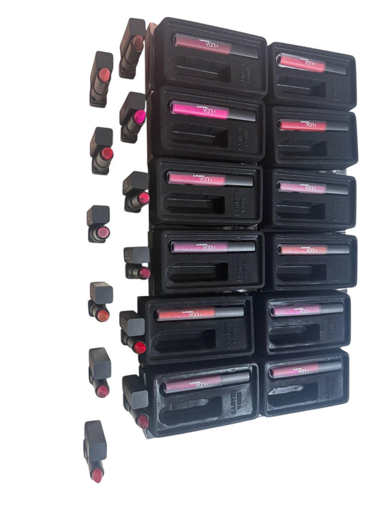 Box 12 Set HUDABEAUTY lip + rossetto 12 tonalità