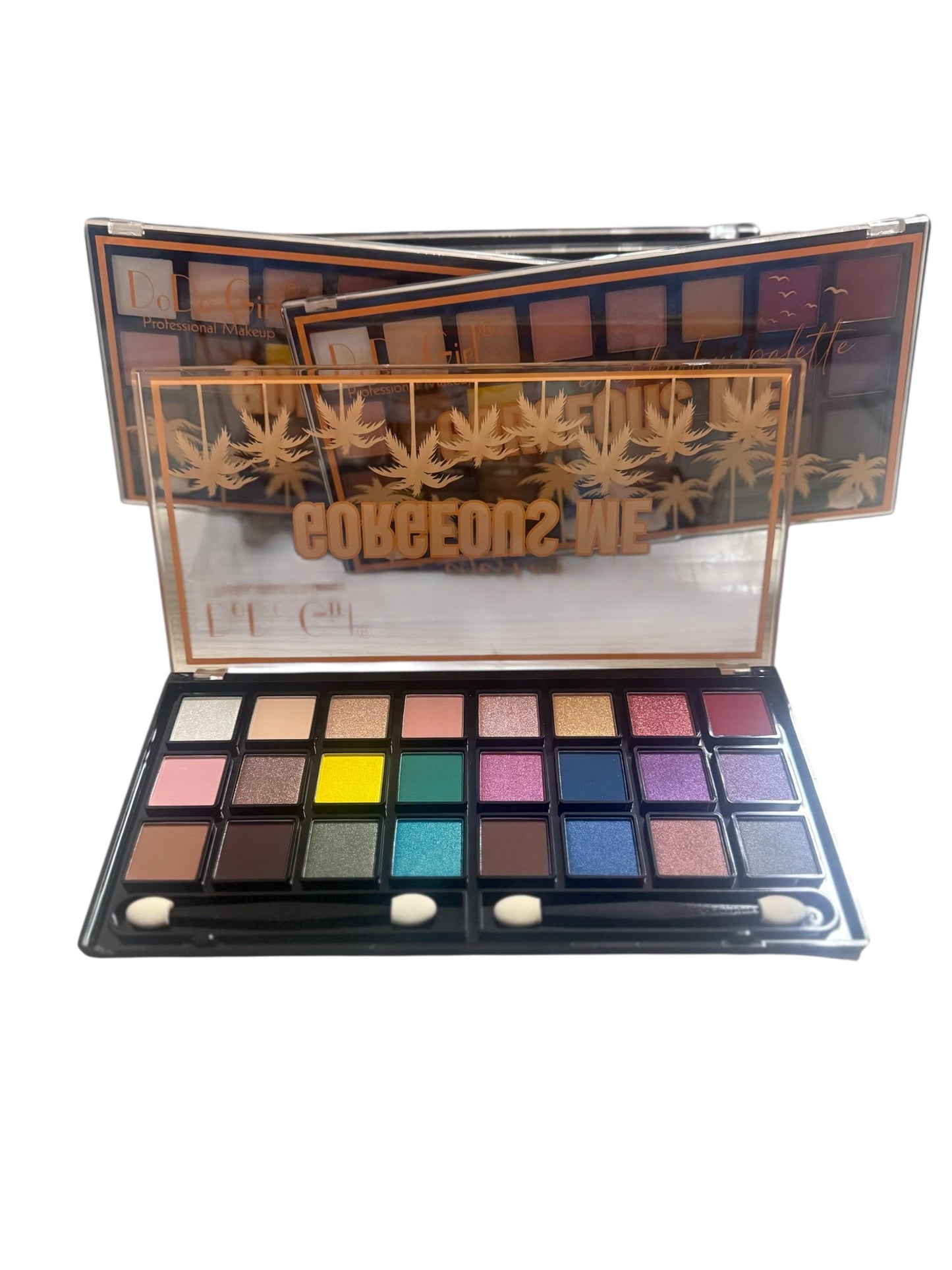 Box 6 palette grandi ombretto 24 tonalità + 2 pennelli