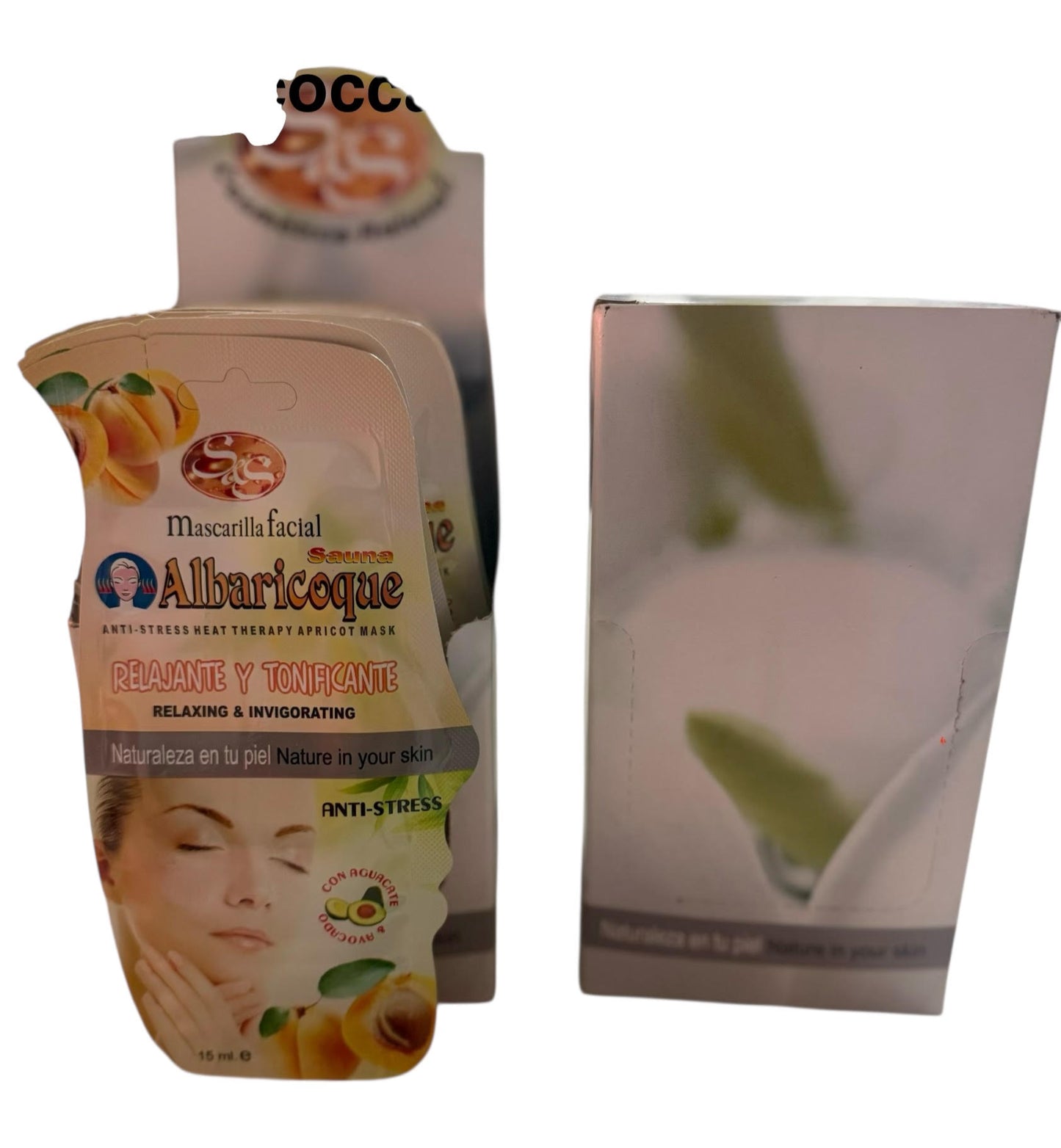 Box 24 maschere viso albicocca ed avocado