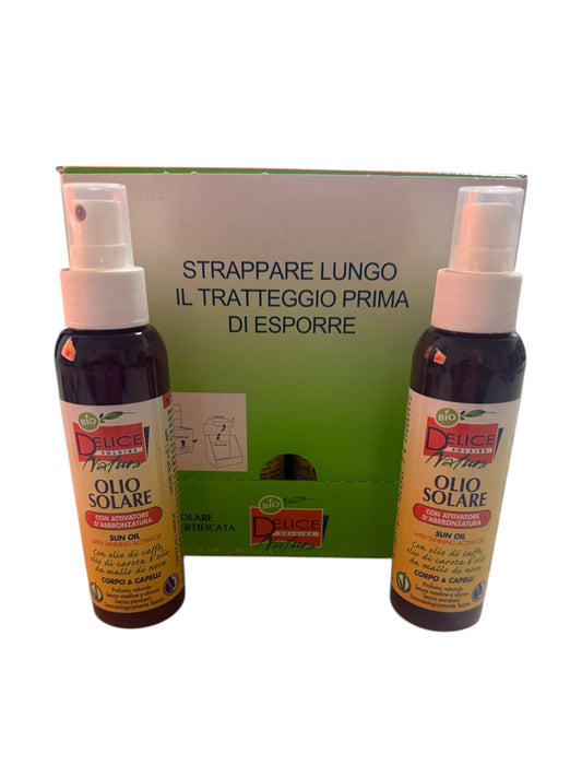 10 pezzi olio solare corpo e capelli 100 ML