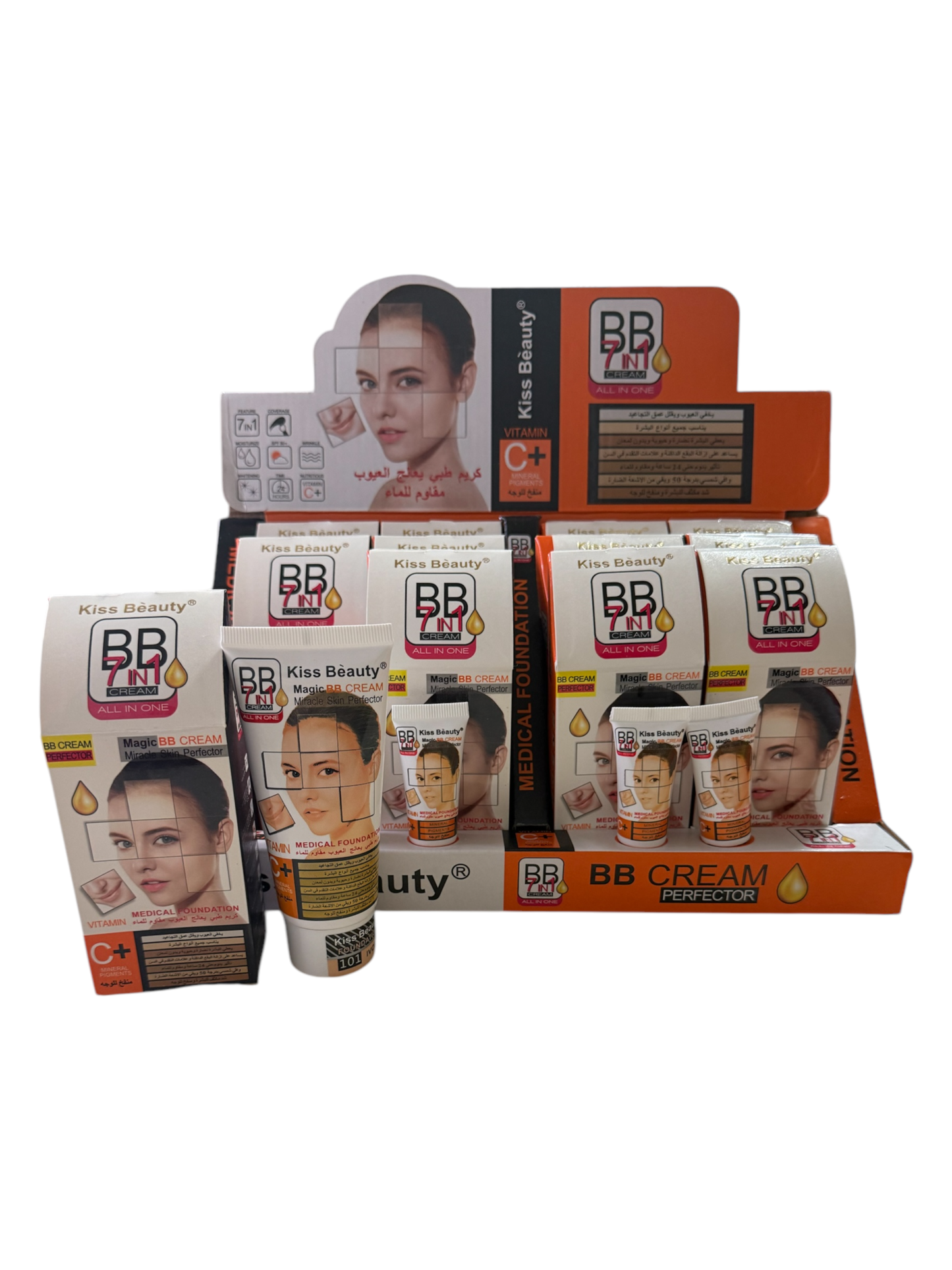 box 12 Pezzi BB Cream 7 in 1 vitamina C Pigmenti Minerali 4 Tonalità