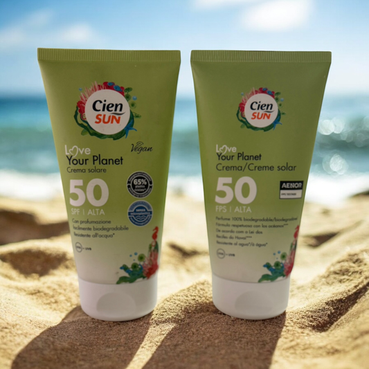 10 pezzi crema solare 50 love your planet