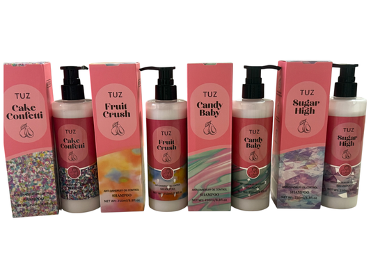 CARTONE 12 PEZZI SHAMPOO tuz 4 fragranze