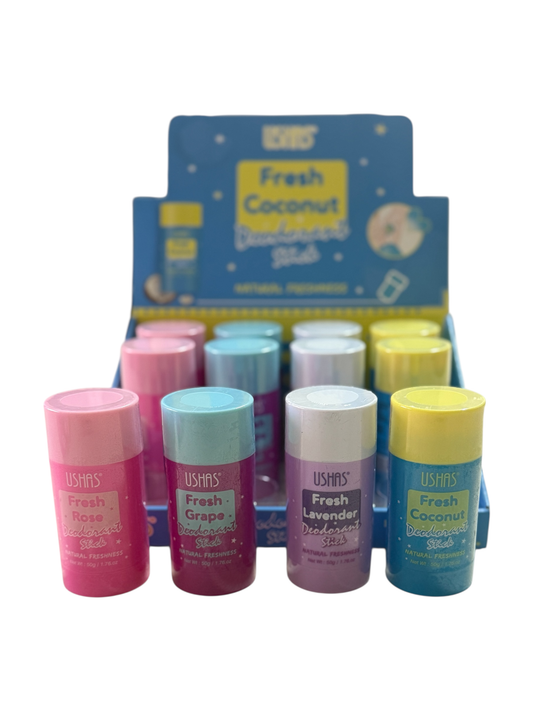 Box 12 Deodorante Stick 4 profumazioni