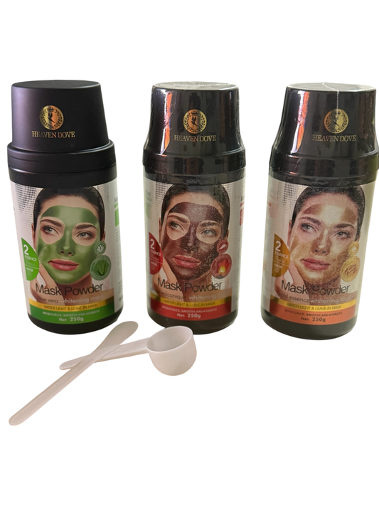 Cartone 10 maschere viso in polvere 3 referenze
