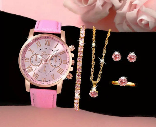5 Set misti Regalo Donna – Smartwatch o orologio classico + Gioielli